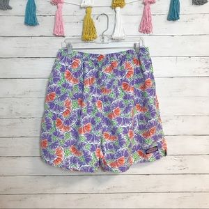 Vineyard Vines Purple Citrus Swim Trunks Size XL